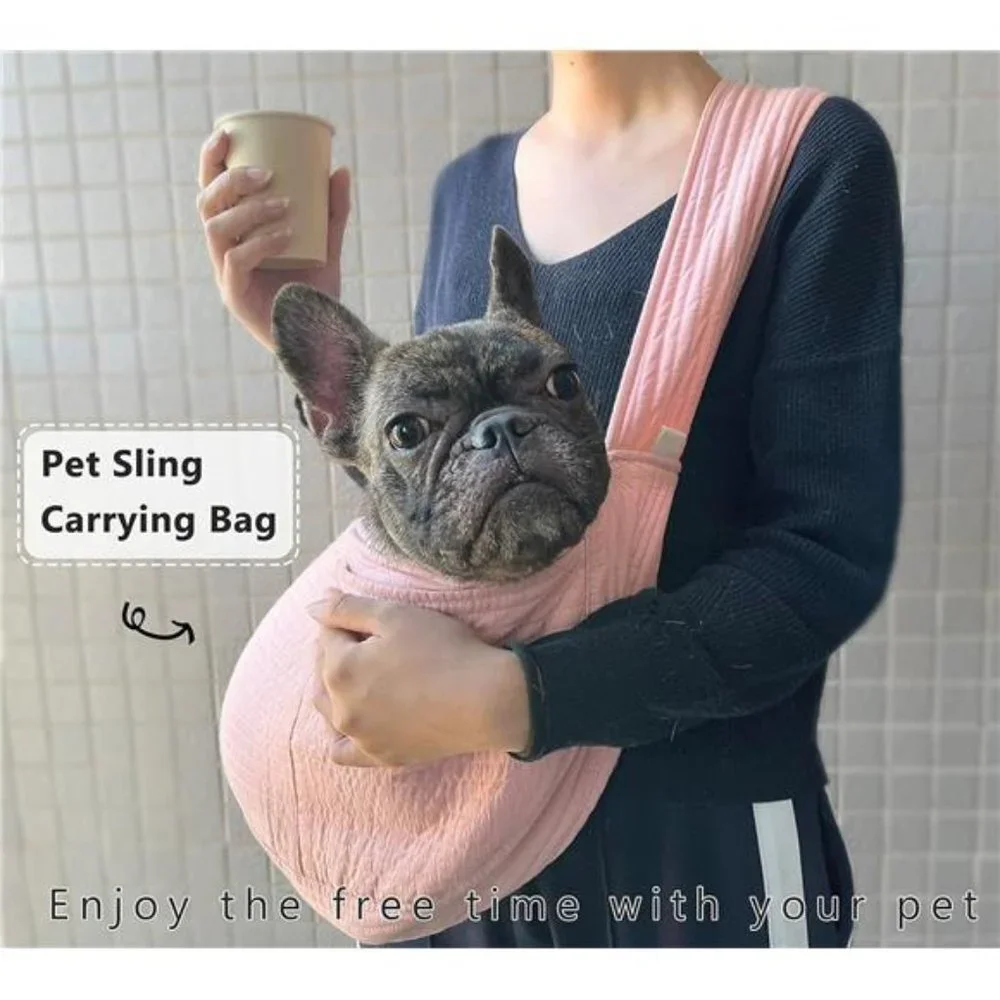 Small Dog Carrier Sling Dog Sling Carrier for Small Dogs Puppies Cats, Big Pouch